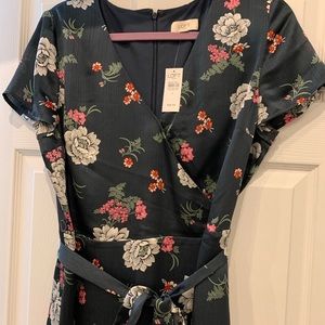 Loft size 12 blue floral dress